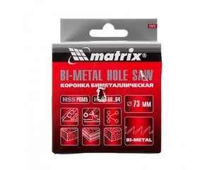 Коронка для металла Matrix Bi-Metall D73 мм